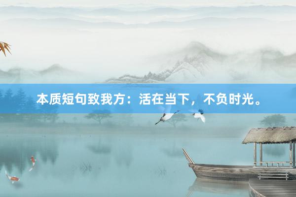 本质短句致我方：活在当下，不负时光。